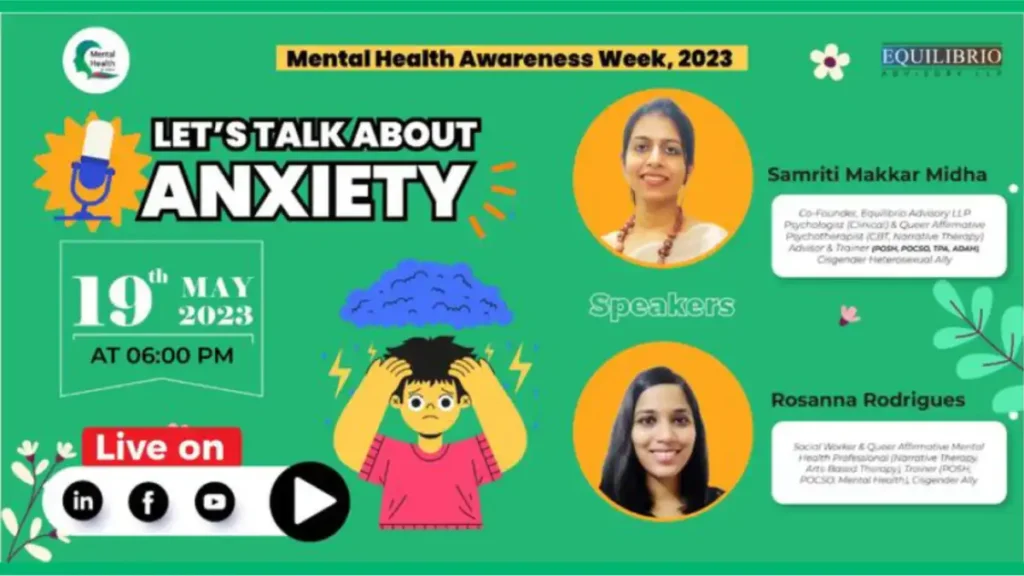 Events 1 Let’s talk about Anxiety – 19th May 2023