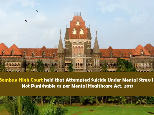 Bombay High Court ruling on suicide under mental stress