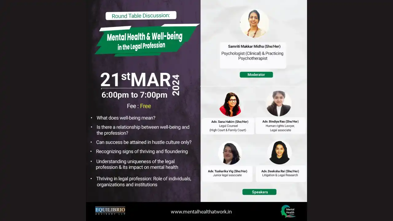 Mental Health & Well-being in the Legal Profession – Past Event MHAW